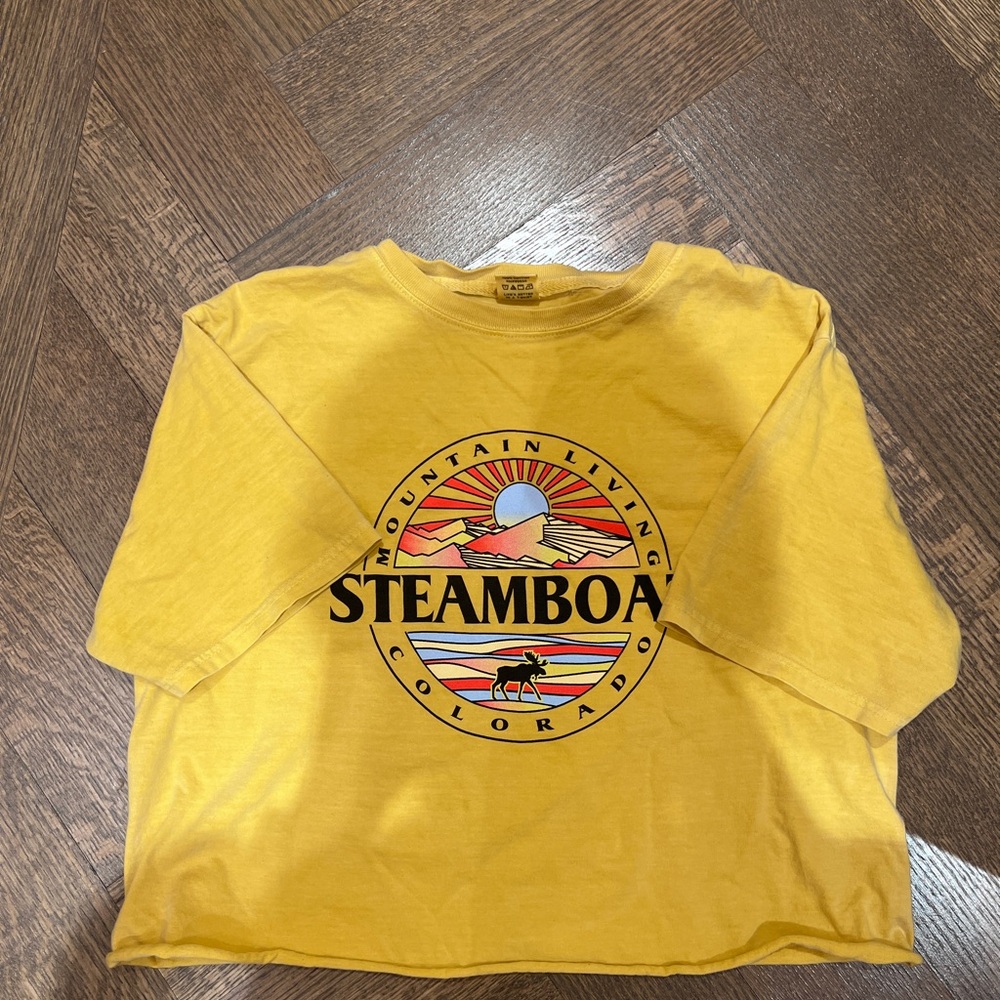 Kids Yellow Graphic T-Shirt